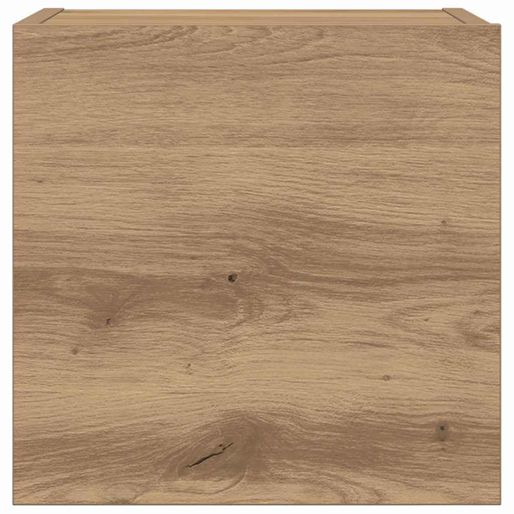 Set dulap TV 7 piese montat pe perete Stejar artizanal GartenMobel Dekor