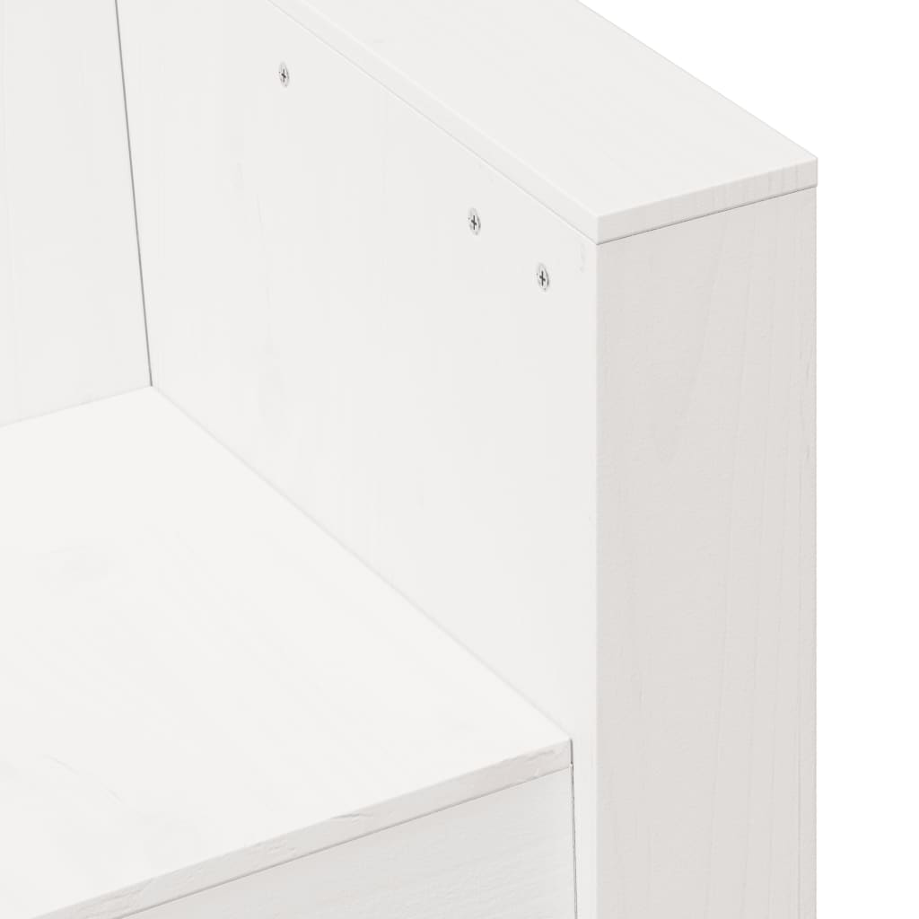 Set mobilier relaxare grădină, 2 piese, alb, lemn masiv de pin GartenMobel Dekor