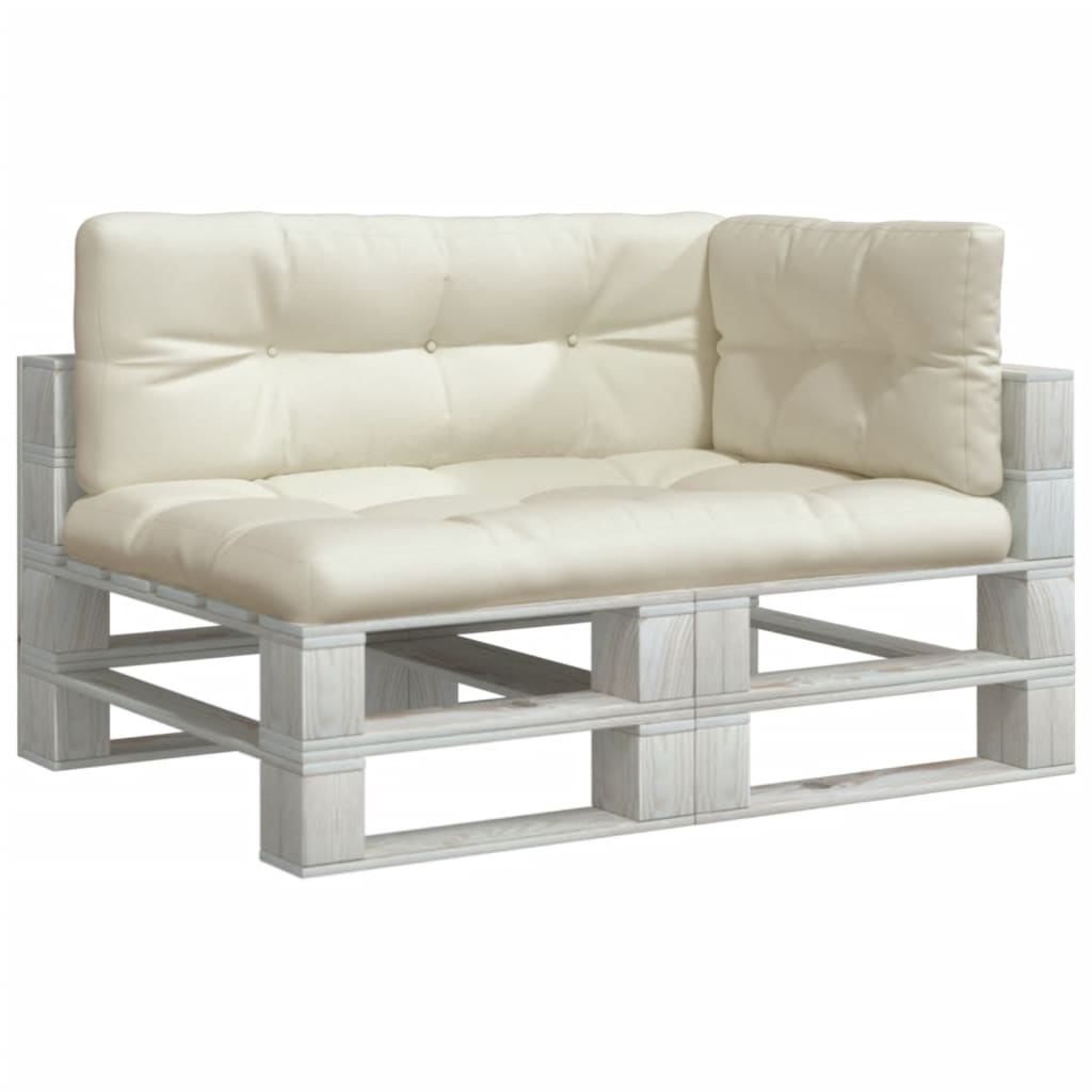 Perne de paleți, 3 buc., crem, material textil GartenMobel Dekor