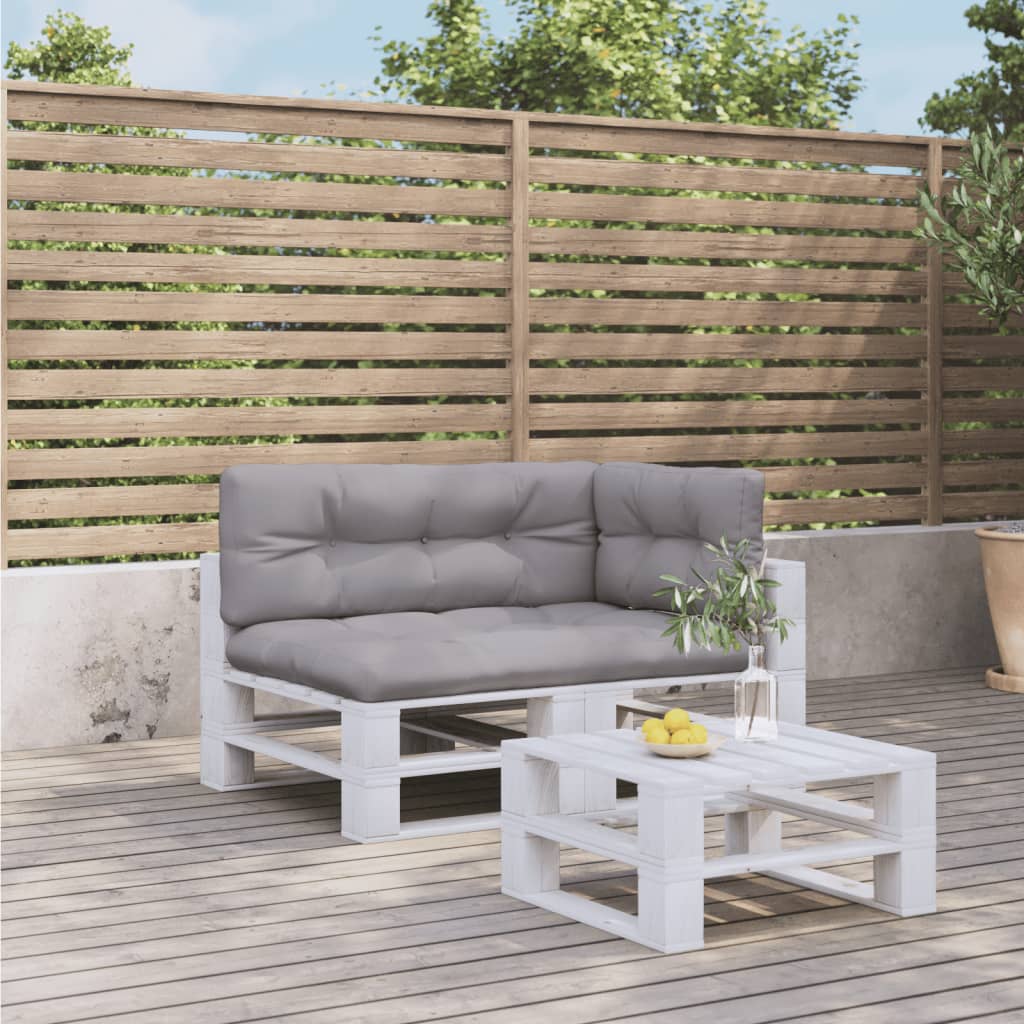 Perne de paleți, 3 buc., gri, material textil GartenMobel Dekor