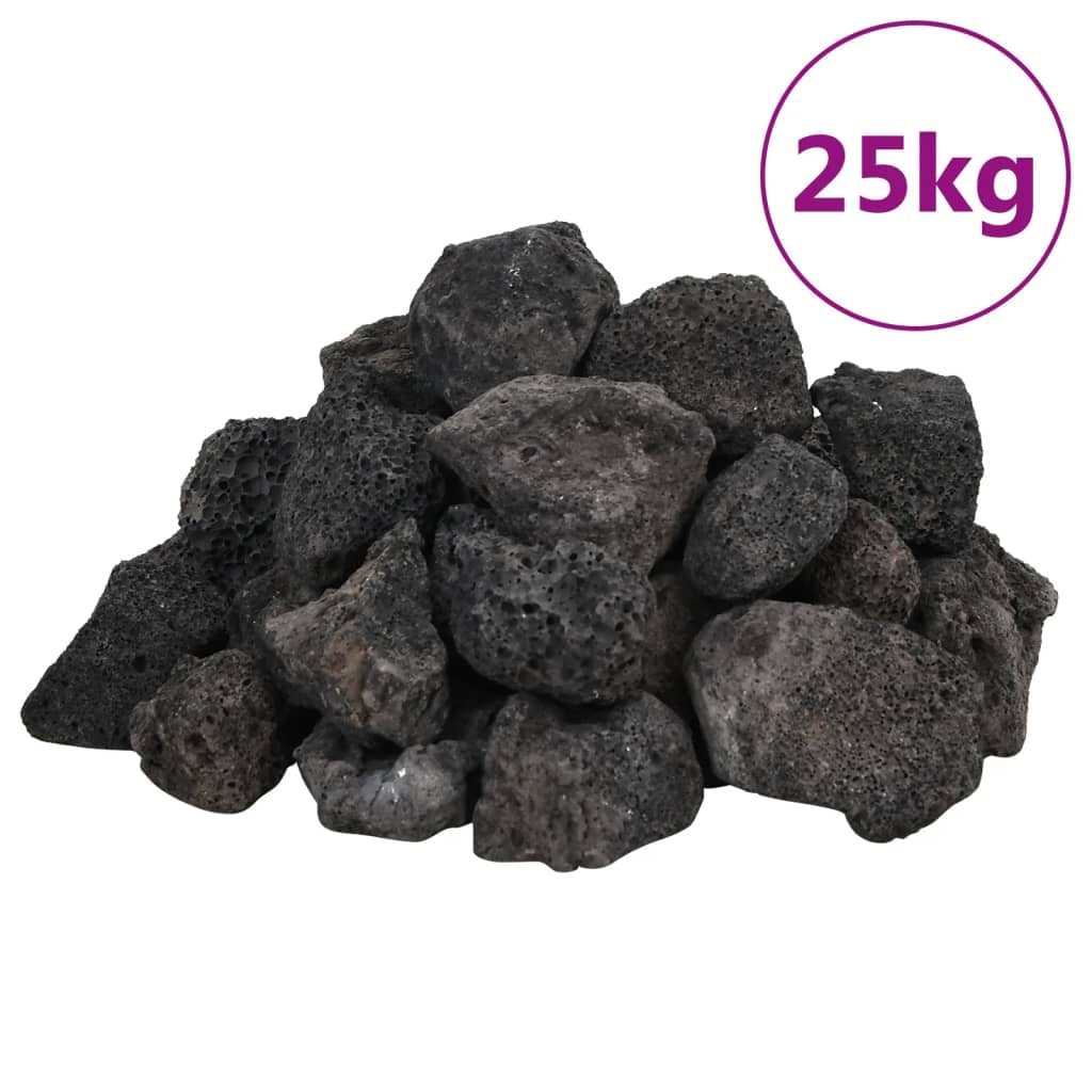 Roci vulcanice, 25 kg, negru, 3-5 cm GartenMobel Dekor
