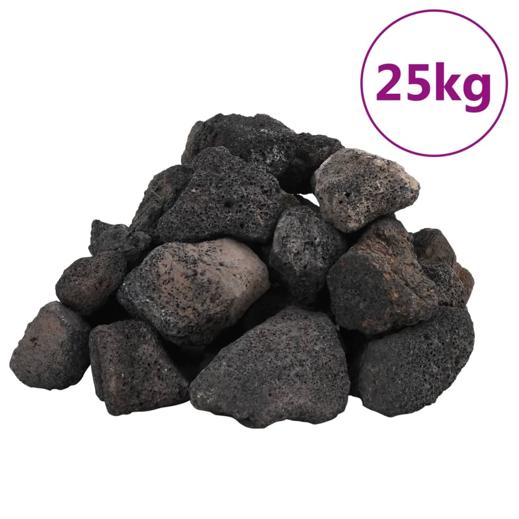 Roci vulcanice, 25 kg, negru, 5-8 cm GartenMobel Dekor