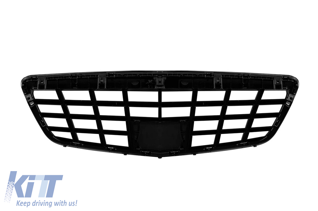 Grilă crom/neagră tip Brabus potrivită pentru Mercedes S-Class W221 2009-2012 Performance AutoTuning