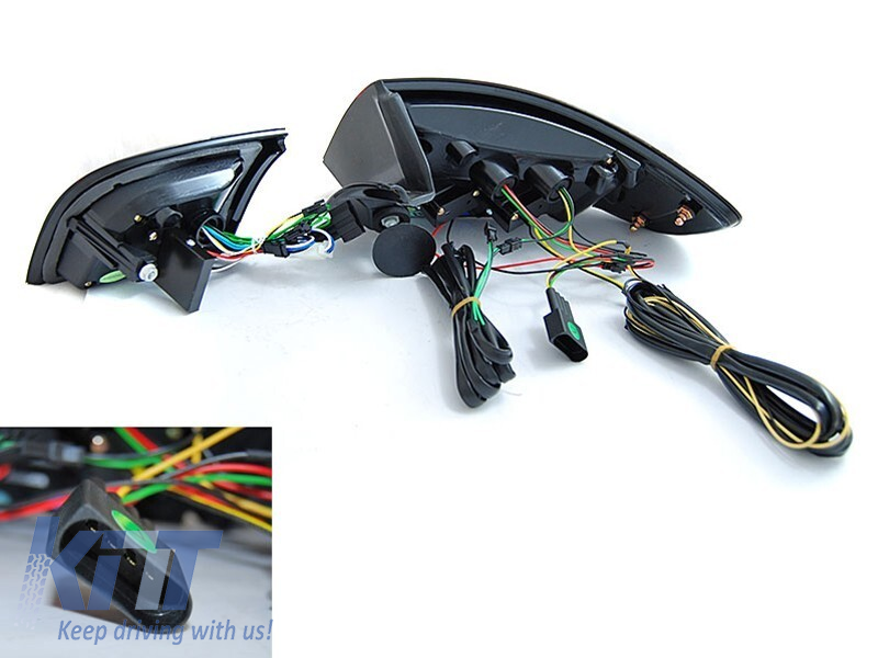 Set de stopuri LED de tuning potrivit pentru Audi A3 8P Sportback 2003-2008 bază complet fumurie, stânga și dreapta Performance AutoTuning