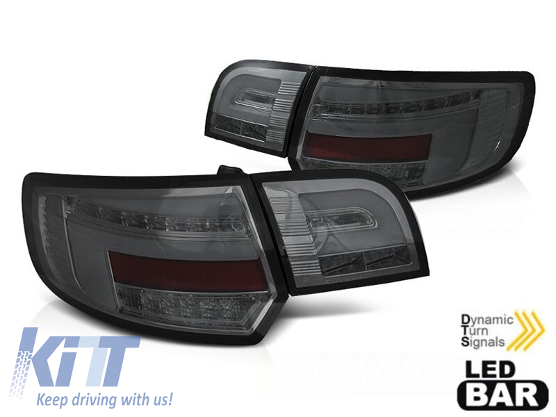 Set de stopuri LED de tuning potrivit pentru Audi A3 8P sportback 2008-2012 bază complet fumurie, stânga și dreapta Performance AutoTuning