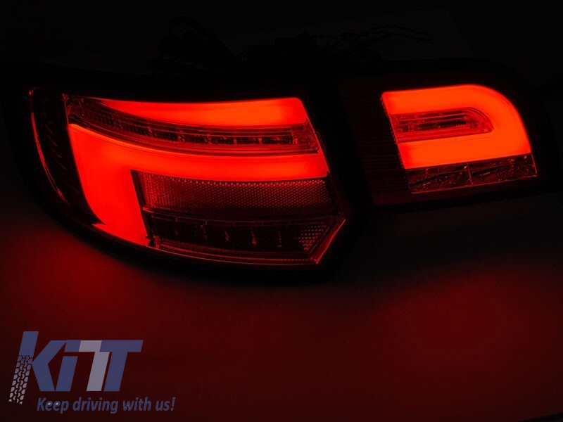 Set de stopuri LED de tuning potrivit pentru Audi A3 8P sportback 2008-2012 bază complet fumurie, stânga și dreapta Performance AutoTuning