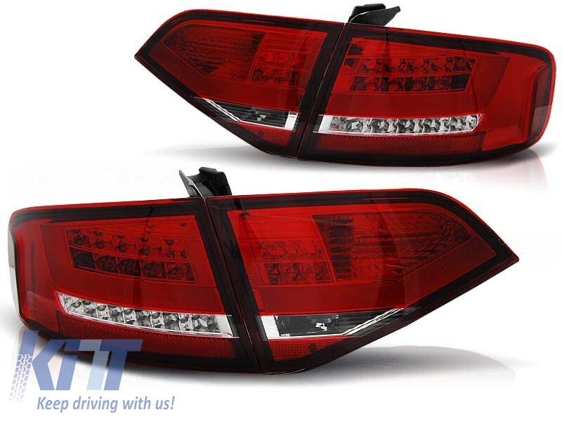 Set de stopuri LED de tuning potrivit pentru Audi A4 B8 2008-2011 sedan, versiune fără stopuri LED de fabrică, stânga și dreapta Performance AutoTuning
