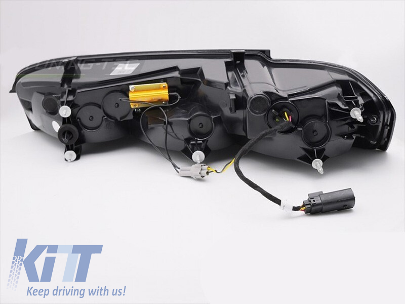 Set de stopuri LED de tuning potrivit pentru Chevrolet Camaro 2016-2018, cu semnalizare dinamică, bază negru-roșie, stânga și dreapta Performance AutoTuning