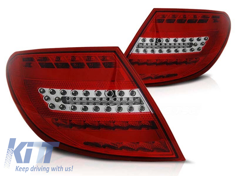 Set de stopuri LED de tuning potrivit pentru Mercedes C-Class W204 2007-2010 sedan, stânga și dreapta Performance AutoTuning