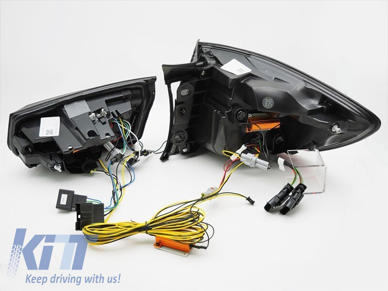 Set de stopuri LED potrivit pentru BMW Seria 3 F31 Touring 2011-2018 cu semnalizatoare dinamice, bază fumurie, stânga și dreapta Performance AutoTuning