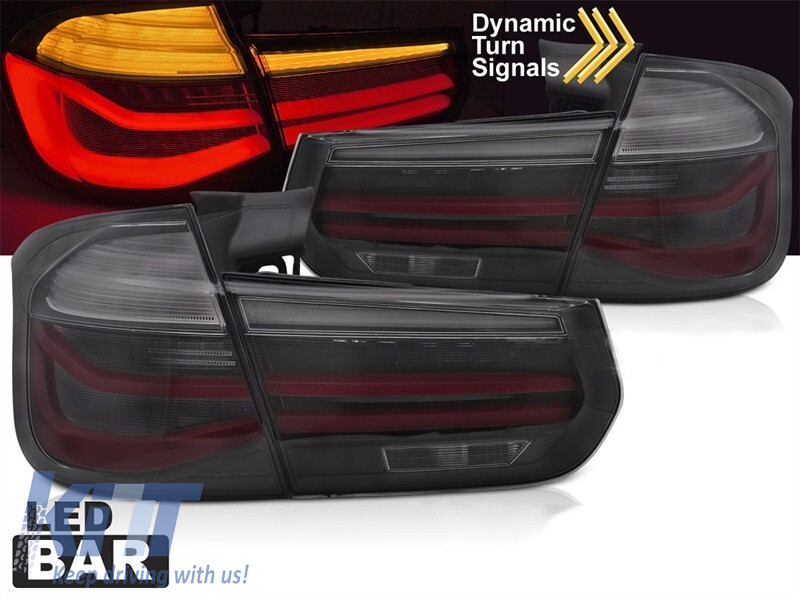 Set de stopuri LED potrivit pentru BMW Seria 3 F31 Touring 2011-2018 cu semnalizatoare dinamice, bază fumurie, stânga și dreapta Performance AutoTuning