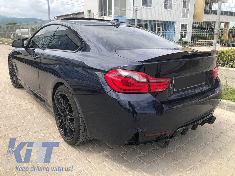 Set de stopuri LED potrivit pentru BMW Seria 4 F32 Coupe, F33 Cabriolet, F36 Gran Coupe 2013-2016, fumurii, stânga și dreapta Performance AutoTuning