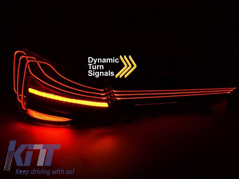 Set de stopuri LED potrivit pentru BMW Seria 4 G22 coupe, G23 cabrio după 2020, cu bază fumurie, stânga și dreapta Performance AutoTuning