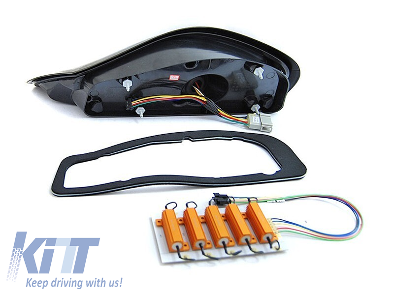 Set de stopuri LED potrivit pentru Porsche Boxster 986 1996-2004, bază neagră, stânga și dreapta Performance AutoTuning