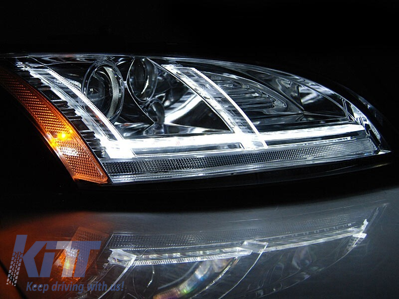 Kit de faruri xenon potrivit pentru Audi TT 8J 2010-2014 cu AFS, bază cromată, stânga și dreapta Performance AutoTuning