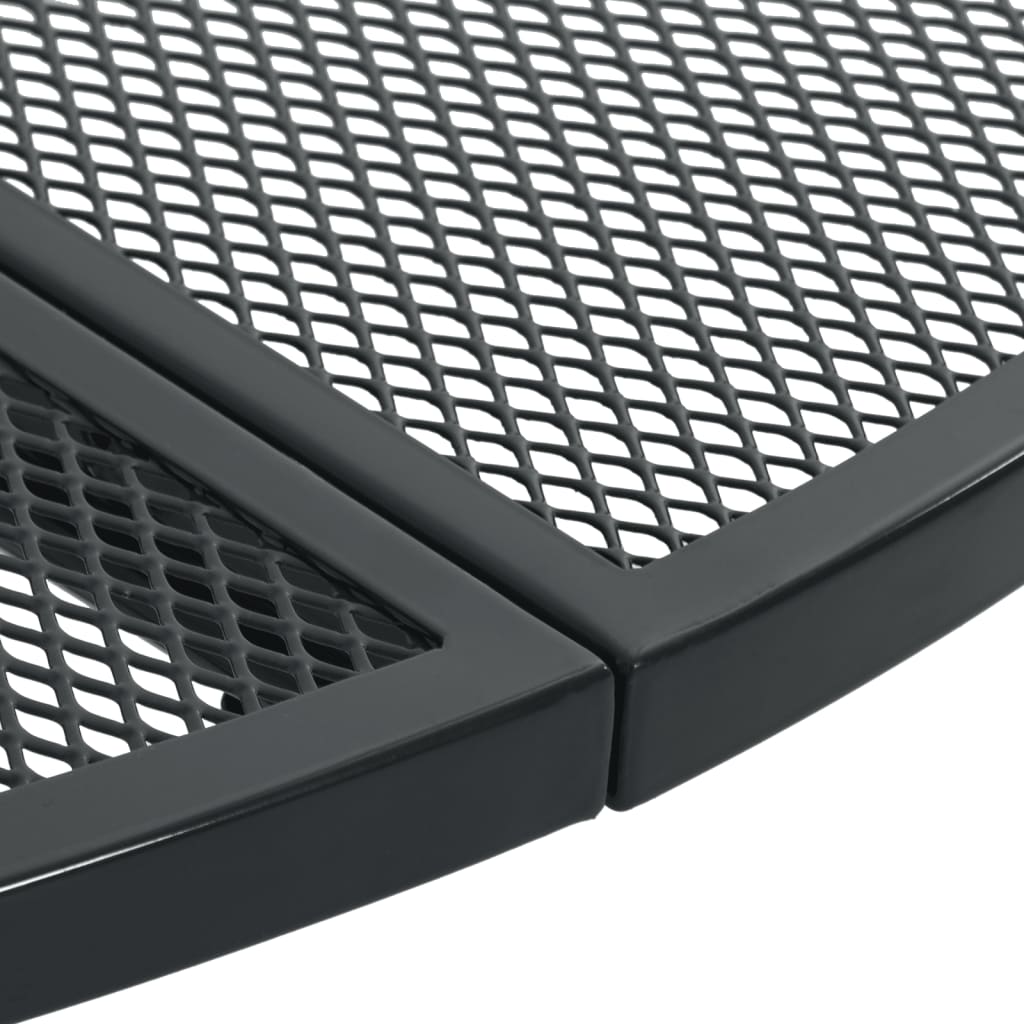 Set scaune de grădină stivuibile, 3 buc., antracit, oțel vopsit GartenMobel Dekor