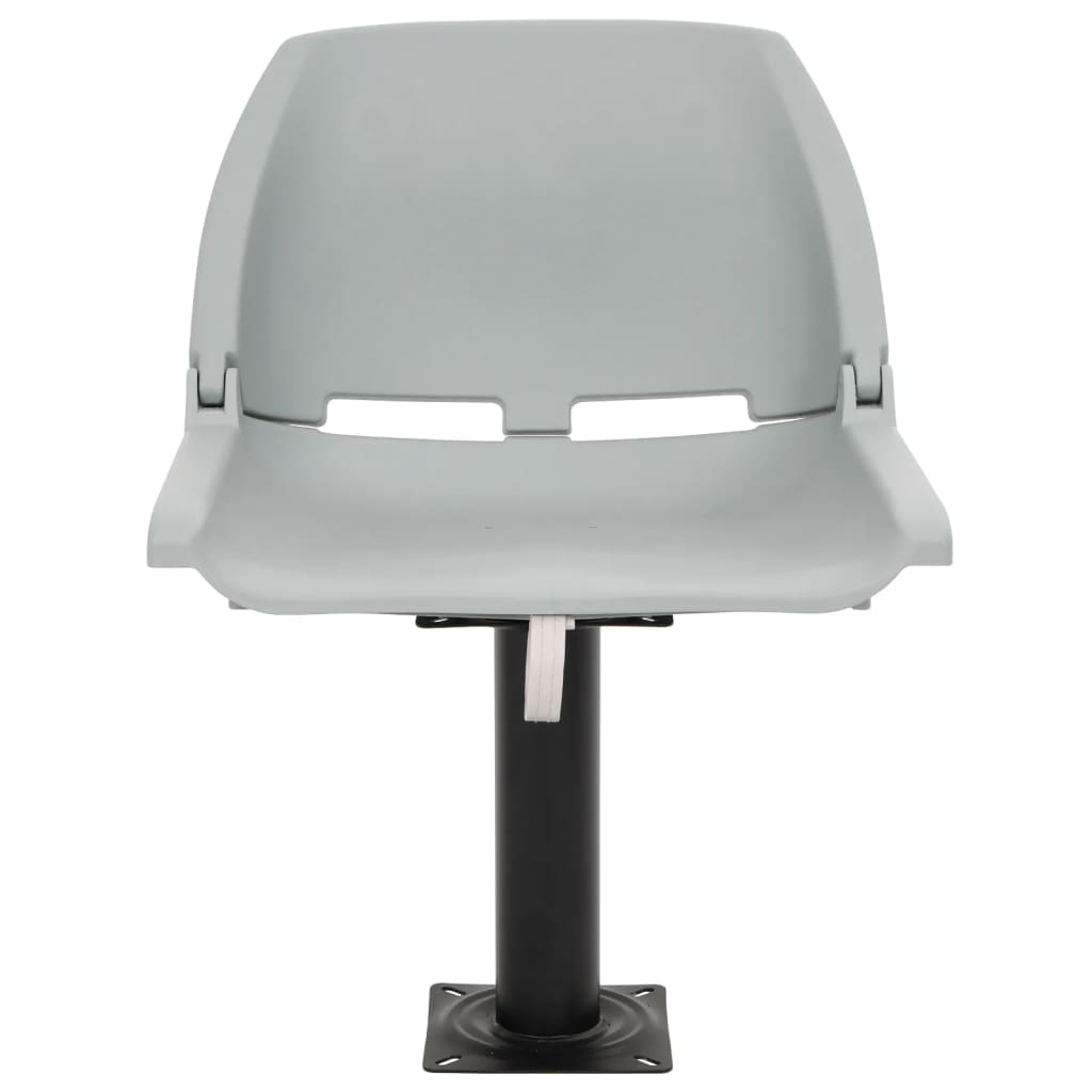 Set scaun pliabil, 2 piese, fără pernă, gri, 48x51x41 cm GartenMobel Dekor