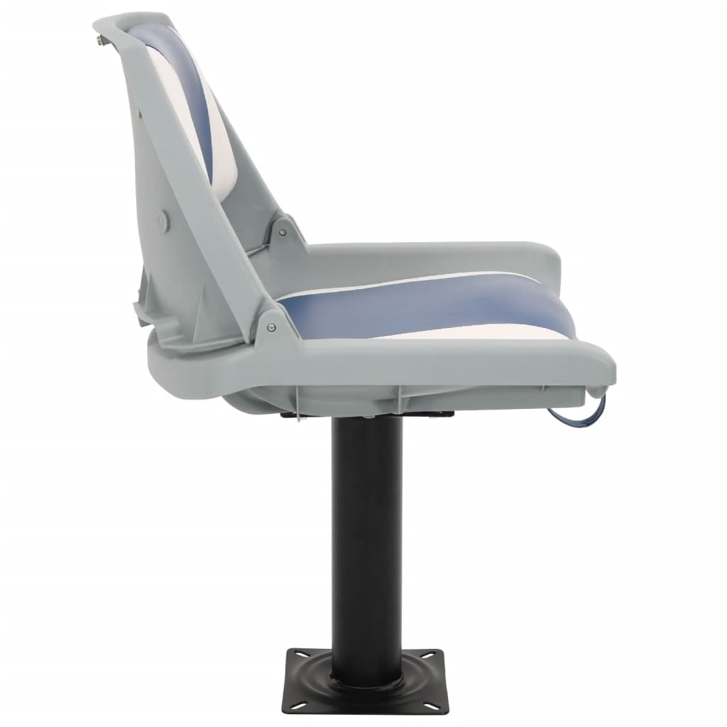 Set scaun pliabil pentru barcă, albastru și alb, 48x51x41 cm GartenMobel Dekor