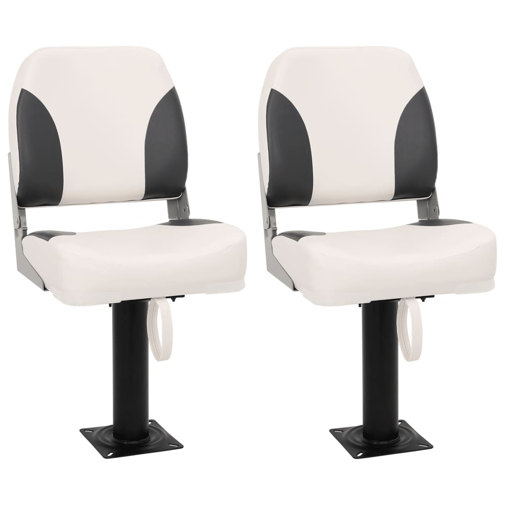 Set 2 scaune pliabile pentru barcă, spătar mic GartenMobel Dekor