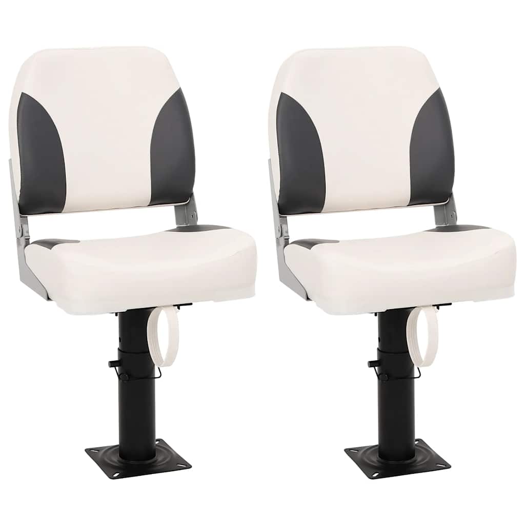 Set 2 scaune pliabile pentru barcă, spătar mic GartenMobel Dekor