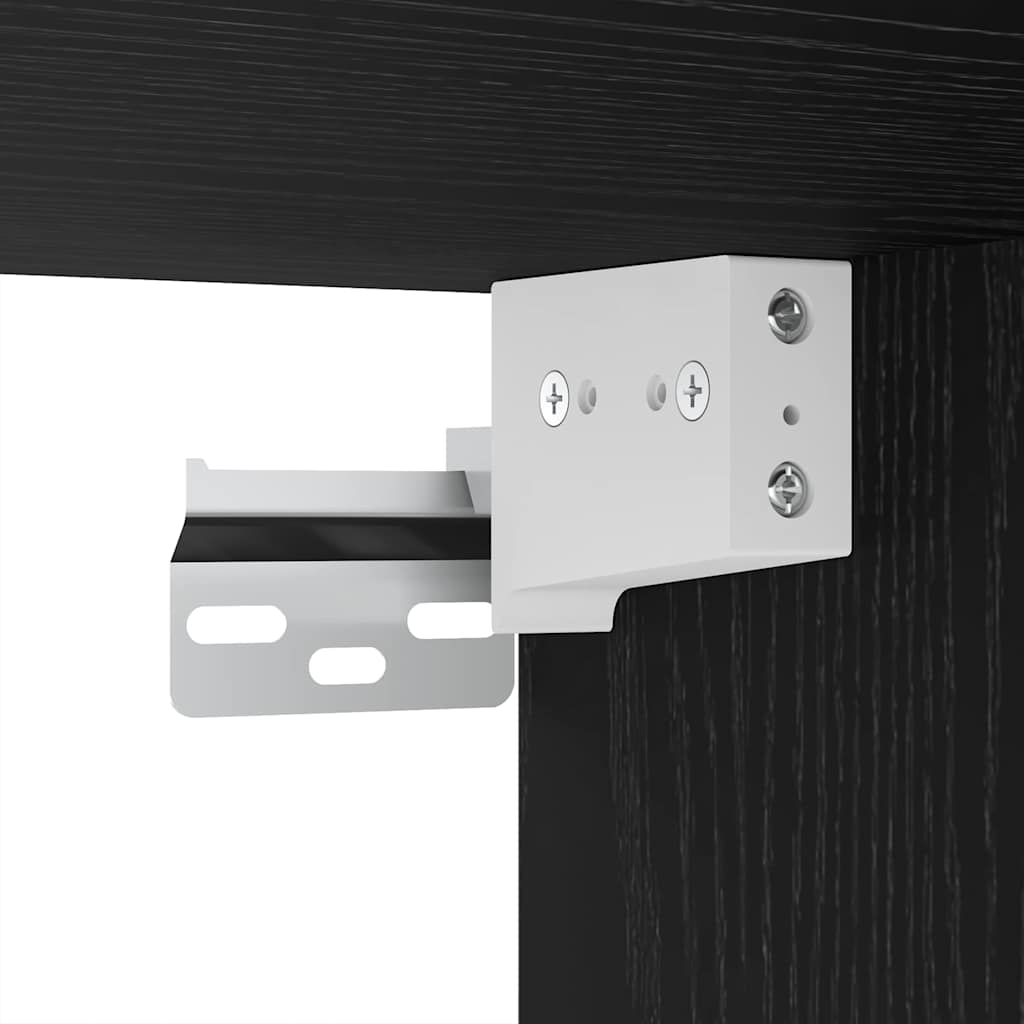 Set comodă TV Pe perete 8 pcs Stejar Negru Lemn compozit GartenMobel Dekor