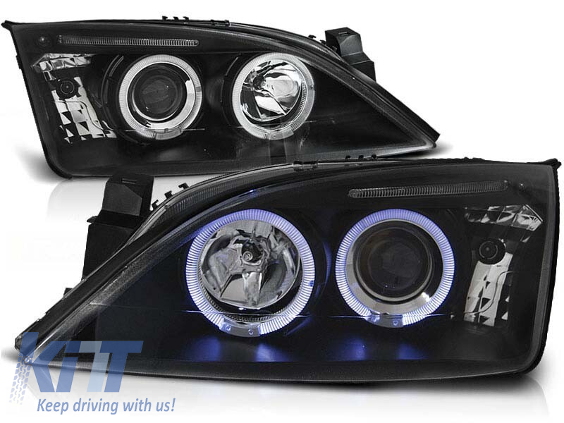 Kit de faruri tuning cu ochi de înger halogen potrivit pentru Ford MONDEO 09.2000-05.2007, stânga și dreapta Performance AutoTuning