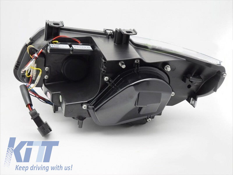 Kit de faruri xenon potrivit pentru BMW Seria 3 E92 coupe, E93 cabrio 2010-2013 cu bază neagră, pentru modelele cu lumini DRL din fabrică, fără AFS, stânga și dreapta Performance AutoTuning