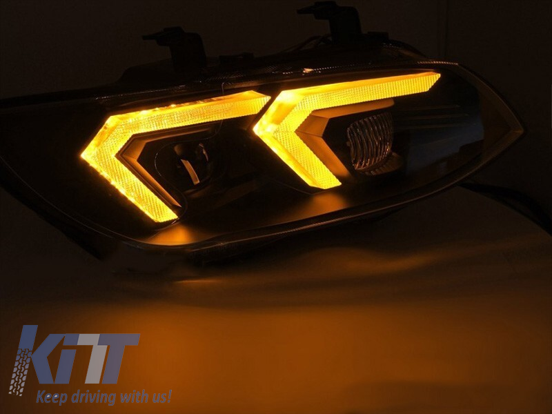 Kit de faruri xenon potrivit pentru BMW Seria 3 E92 coupe, E93 cabrio 2010-2013 cu bază neagră, pentru modelele cu lumini DRL din fabrică, fără AFS, stânga și dreapta Performance AutoTuning