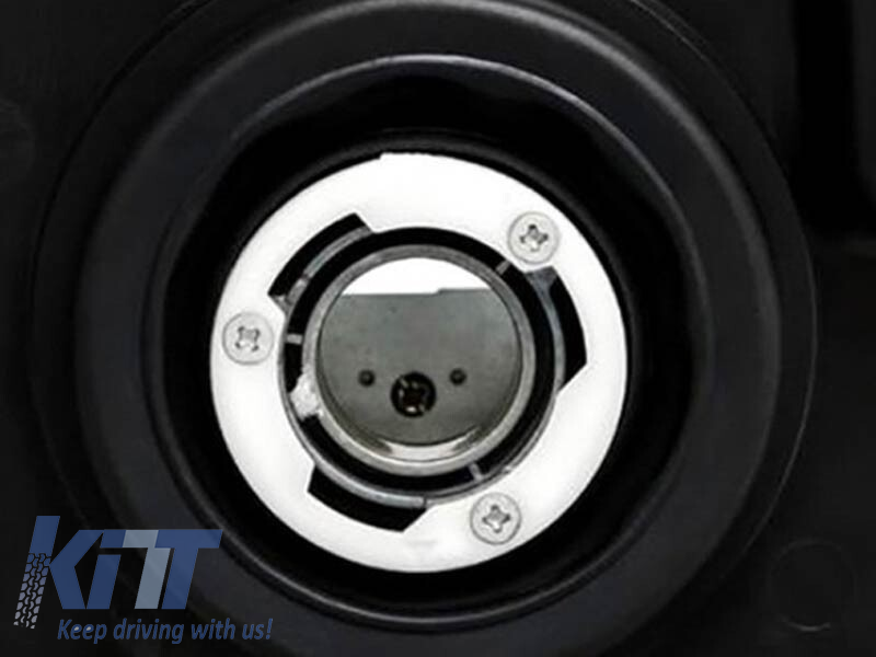 Set de faruri de tuning cu lumini LED potrivit pentru Jeep Grand Cherokee 2005-2008 cu bază neagră, stânga și dreapta Performance AutoTuning