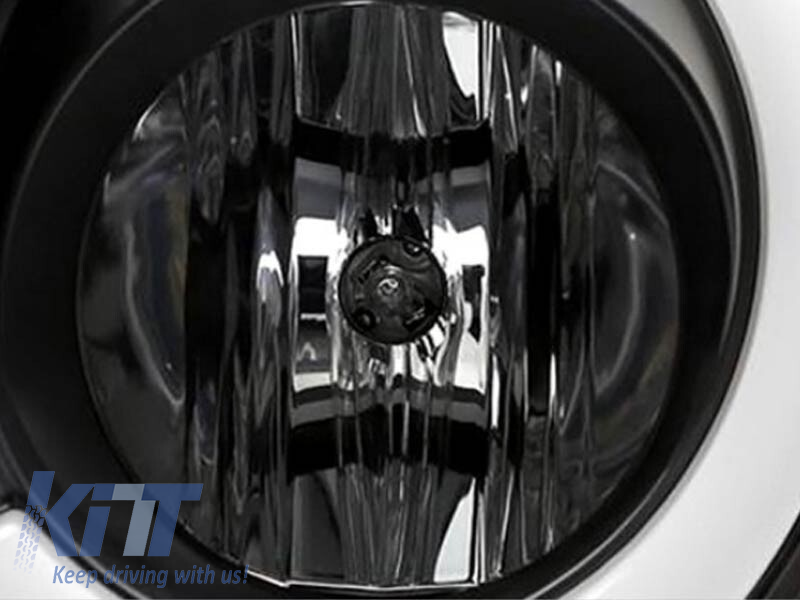 Set de faruri de tuning cu lumini LED potrivit pentru Jeep Grand Cherokee 2005-2008 cu bază neagră, stânga și dreapta Performance AutoTuning