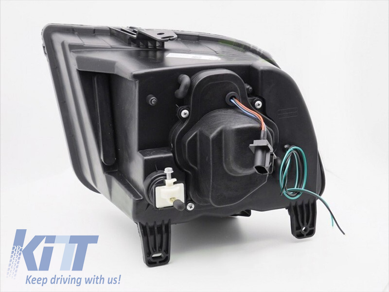 Set de faruri de tuning potrivit pentru Ford Mustang 2004-2009 cu bază neagră Performance AutoTuning