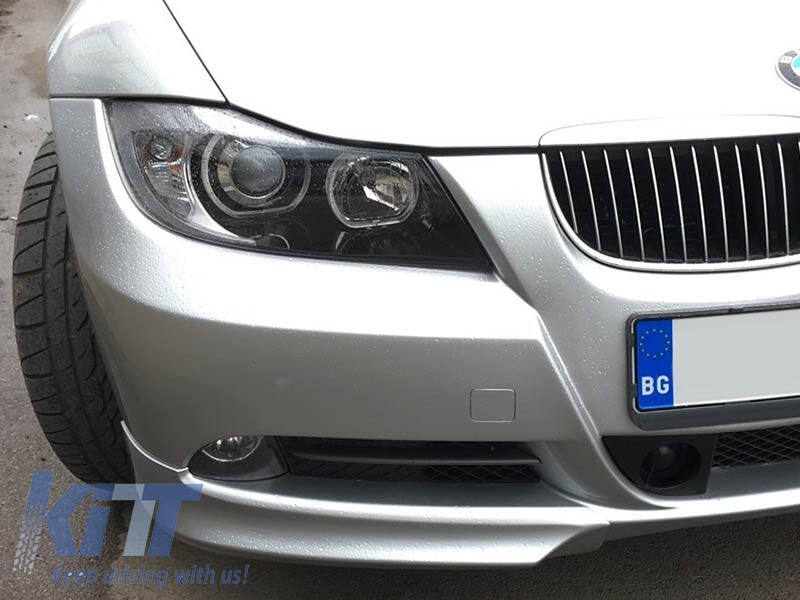 Set de faruri tuning cu ochi de înger LED, potrivit pentru BMW 3 E90/E91 03.2005-08.2008, stânga și dreapta Performance AutoTuning