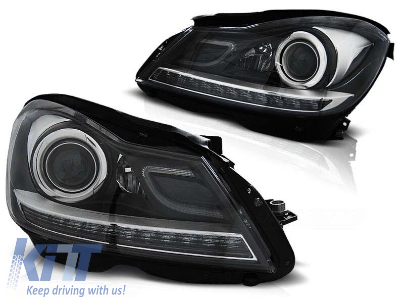 Set de faruri tuning potrivit pentru MERCEDES W204 C-KLASA 2011-2014, stânga și dreapta Performance AutoTuning