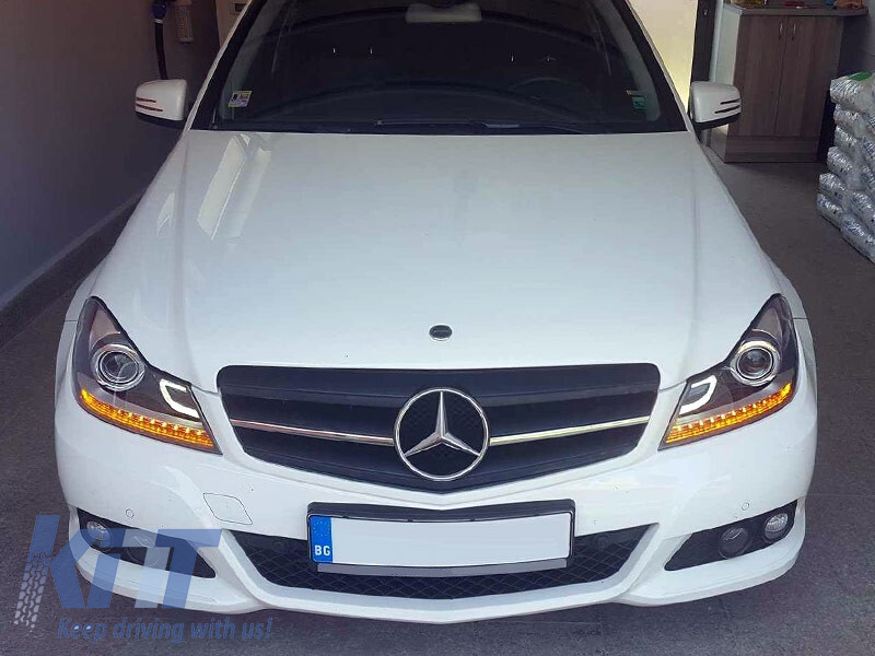 Set de faruri tuning potrivit pentru MERCEDES W204 C-KLASA 2011-2014, stânga și dreapta Performance AutoTuning