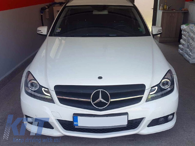 Set de faruri tuning potrivit pentru MERCEDES W204 C-KLASA 2011-2014, stânga și dreapta Performance AutoTuning