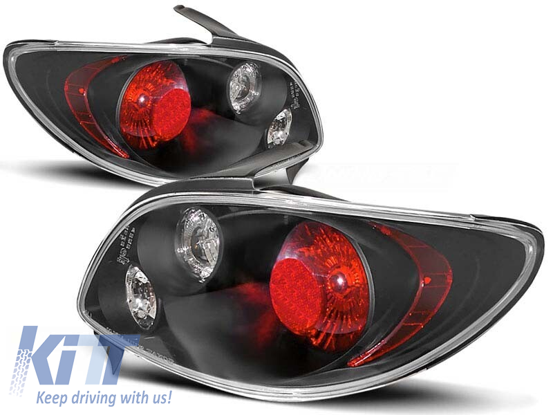 SET DE STOPURI TUNING POTRIVIT PENTRU PEUGEOT 206 DUPĂ 10.1998 3/5 UȘI CU BAZĂ NEAGRĂ, STÂNGA ȘI DREAPTA Performance AutoTuning