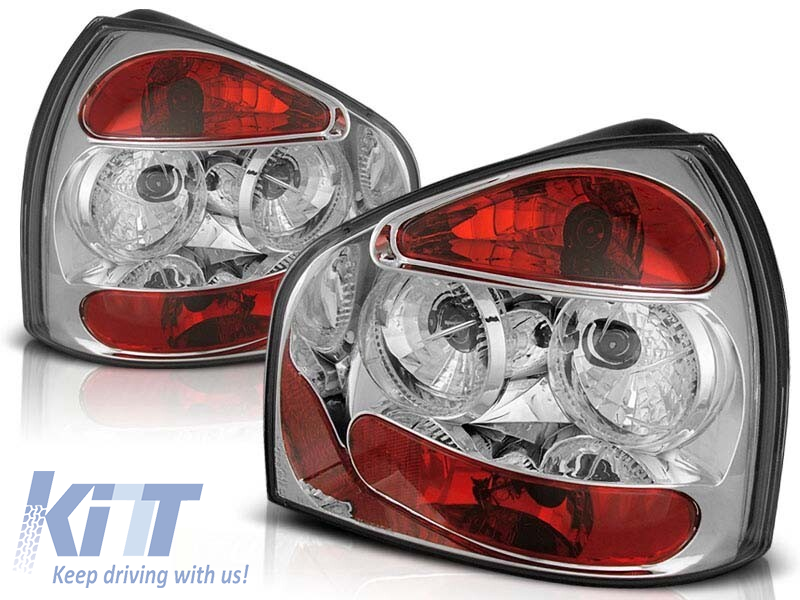 Set de stopuri tuning potrivit pentru Audi A3 8L 08.1996-08.2000 3/5 uși, hatchback cu bază cromată, stânga și dreapta Performance AutoTuning