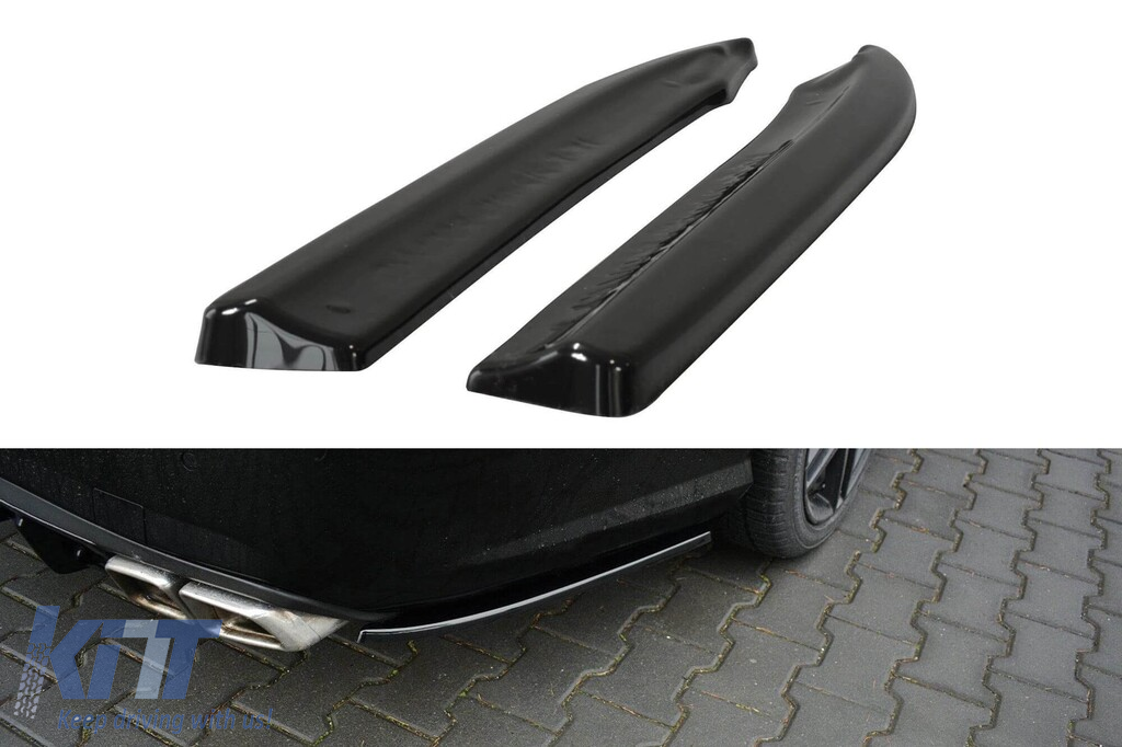 Splittere laterale Maxton Design potrivite pentru bara spate A Design Mercedes E63 W212 2009-2012, negru lucios Performance AutoTuning