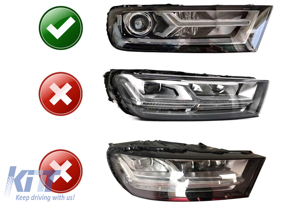 Modul LED potrivit pentru lumini DRL în faruri Xenon 4M0941475 pentru Audi Q7 2015-2019 Performance AutoTuning