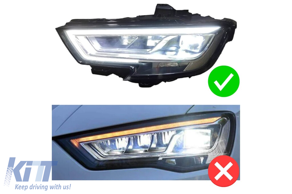 Modul drept pentru lumini DRL în far LED 8V0998474A potrivit pentru Audi A3, S3 2012-2020 Performance AutoTuning