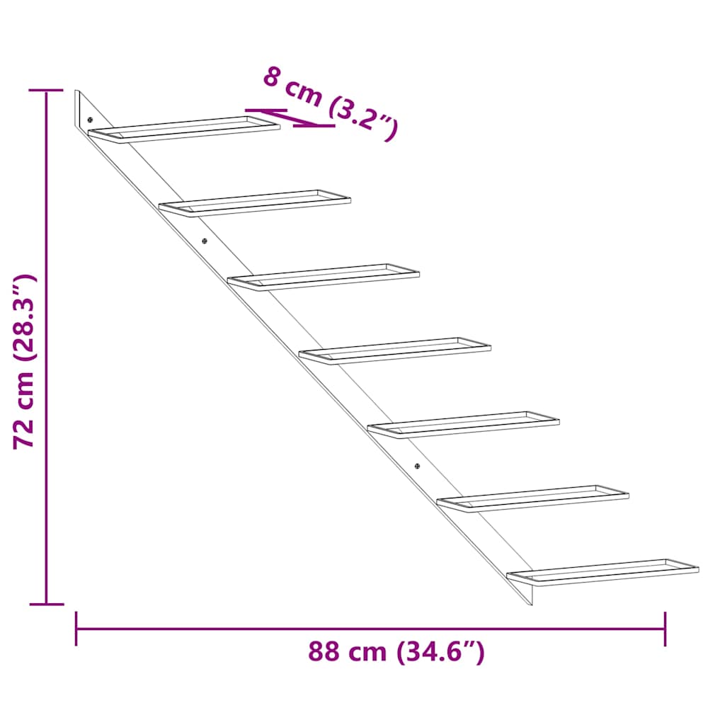 Suport sticle de vin de perete pentru 7 sticle, negru, metal GartenMobel Dekor