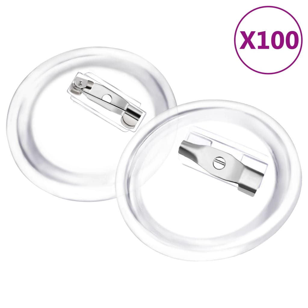 Set de ecusoane cu ac, 100 seturi, 25 mm, acril GartenMobel Dekor