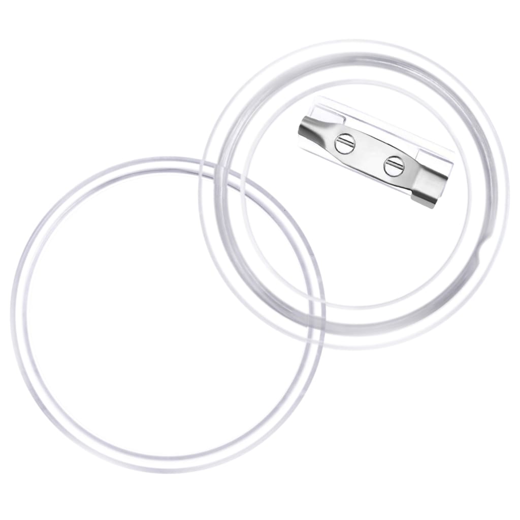 Set de ecusoane cu ac, 100 seturi, 37 mm, acril GartenMobel Dekor