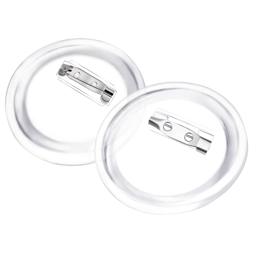 Set de ecusoane cu ac, 100 seturi, 58 mm, acril GartenMobel Dekor