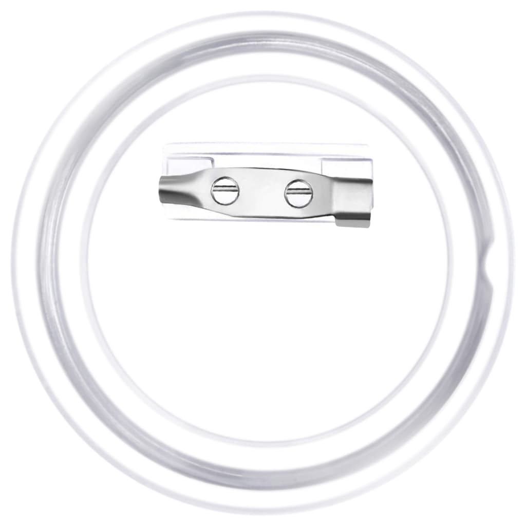 Set de ecusoane cu ac, 100 seturi, 58 mm, acril GartenMobel Dekor