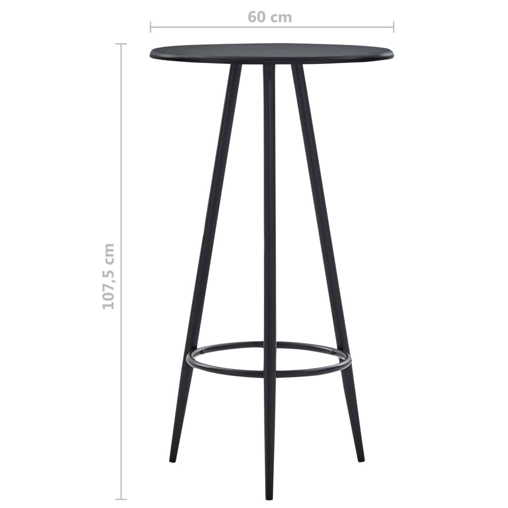 Set mobilier de bar, 5 piese, negru, material textil GartenMobel Dekor