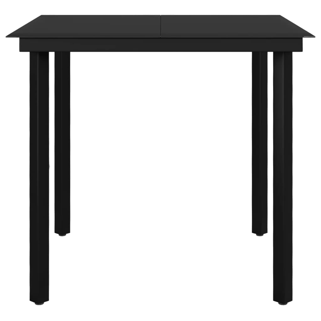 Set mobilier de grădină cu perne, 5 piese, poliratan și negru GartenMobel Dekor