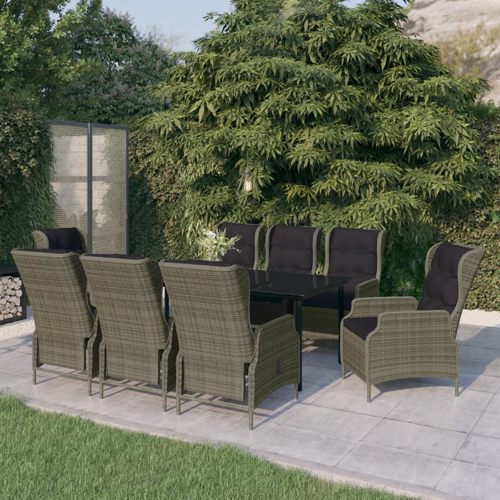 Set mobilier pentru grădină, 9 piese, maro GartenMobel Dekor