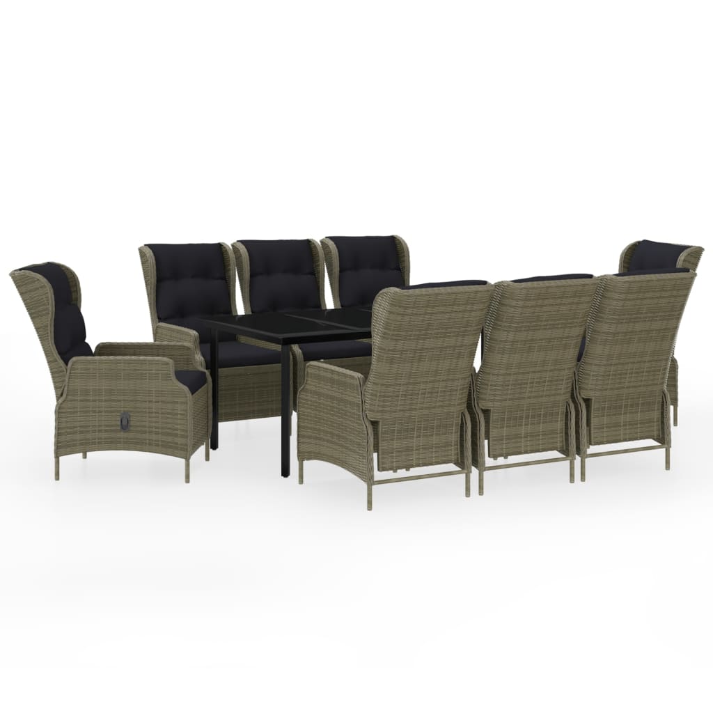 Set mobilier pentru grădină, 9 piese, maro GartenMobel Dekor