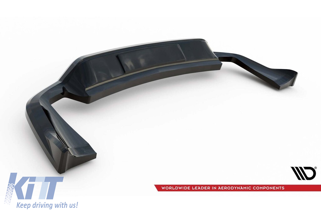 Spoiler Maxton Design potrivit pentru bara spate a Porsche Cayenne 2014-2018, lac negru Performance AutoTuning